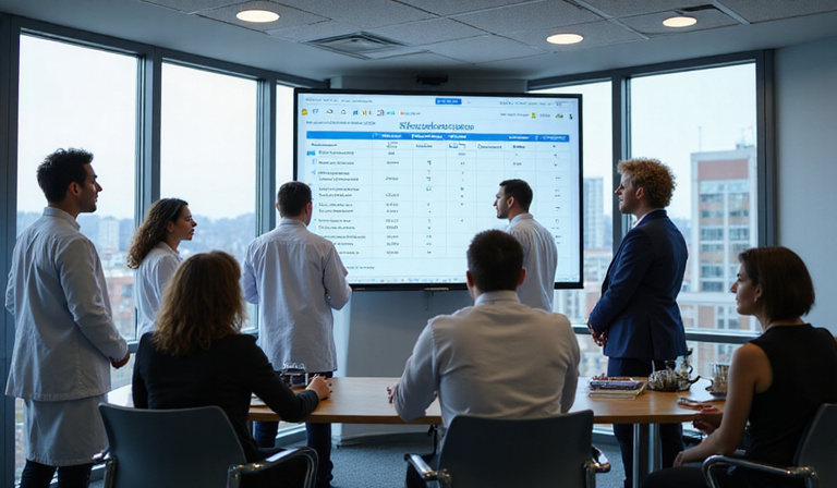 Hospital leadership team meeting